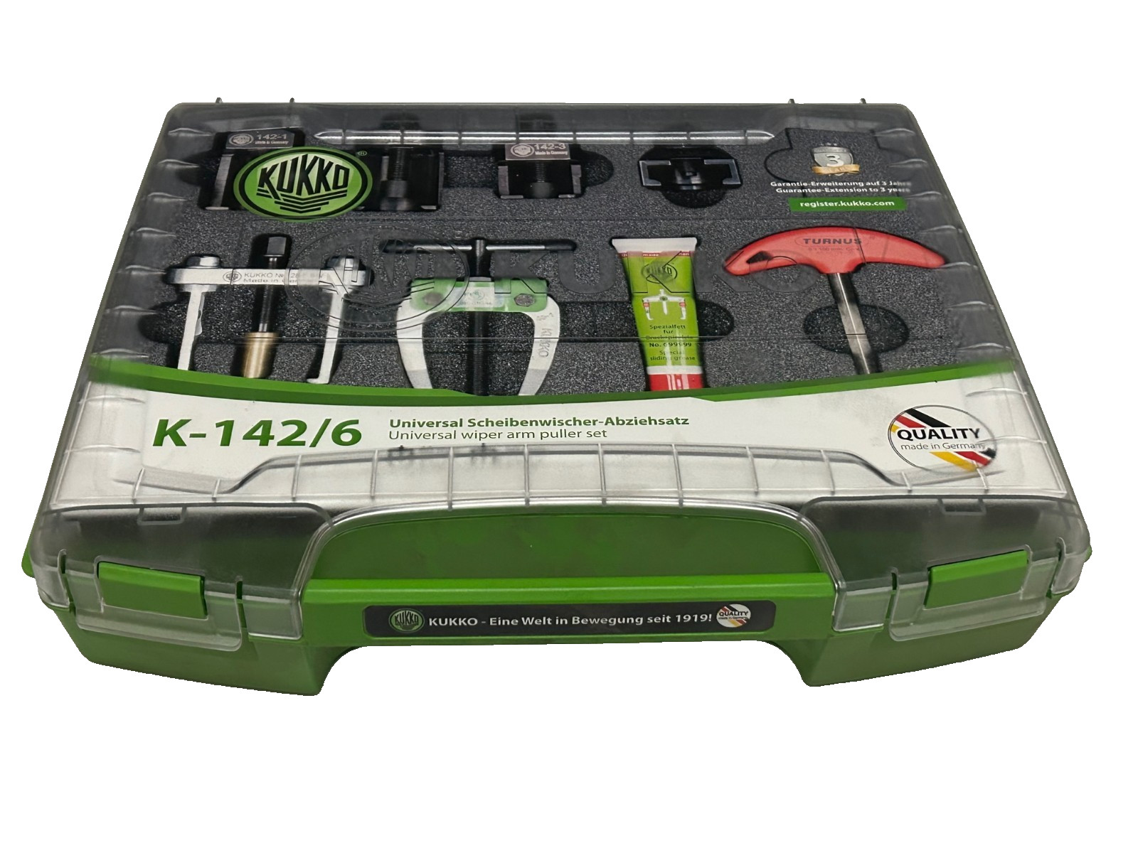 Kukko 10 Piece Manuel Universal Wiper Arm Puller Set K-142/6 GERMANY w/ Case NEW