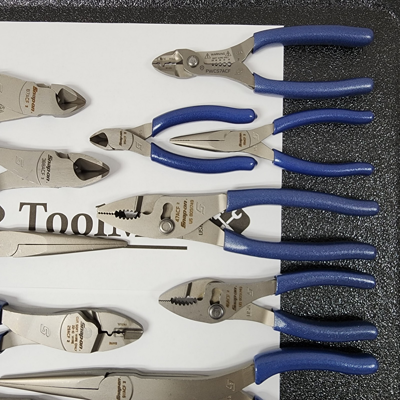 Snap-on Tools USA NEW 14pc POWER BLUE Master Plier/Cutter/Stripper Set LN47ACF