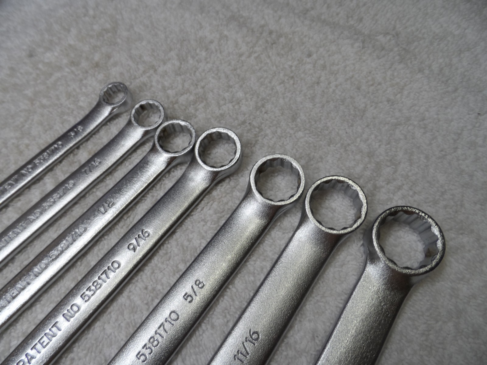 Proto Anti-Slip Design Standard SAE Combination Wrench Set USA 12pt – 7 pcs