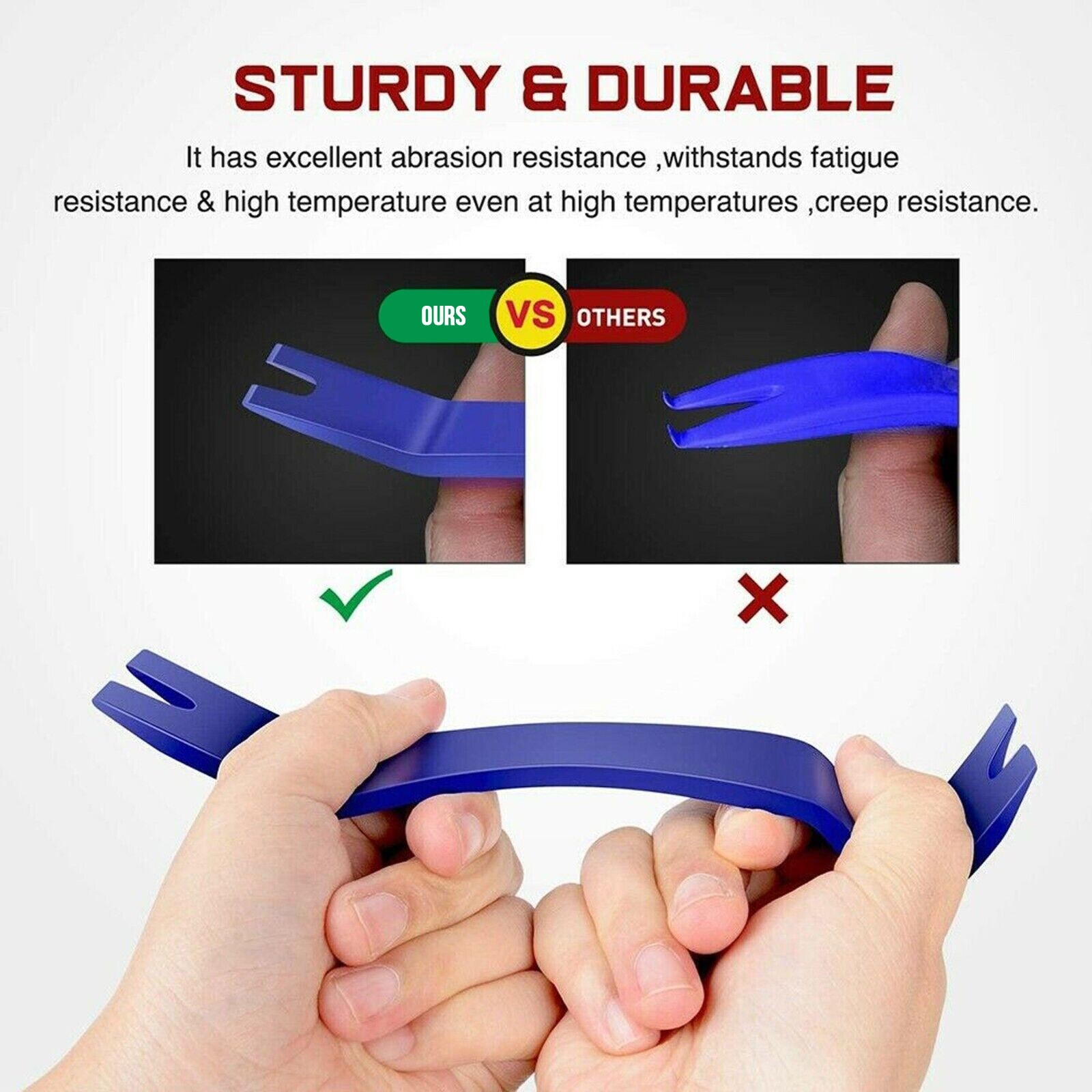 6 Auto Trim Removal Tool Kit Car Panel Door Dashboard Fastener Remover Pry Set