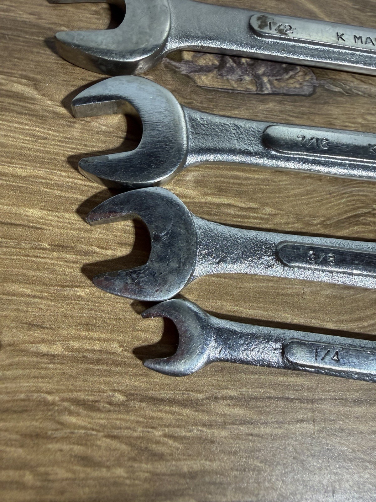 KMart Open End Dual Wrenches Set Of 6 Chrome Vanadium Collectible 1/4” – 7/8”