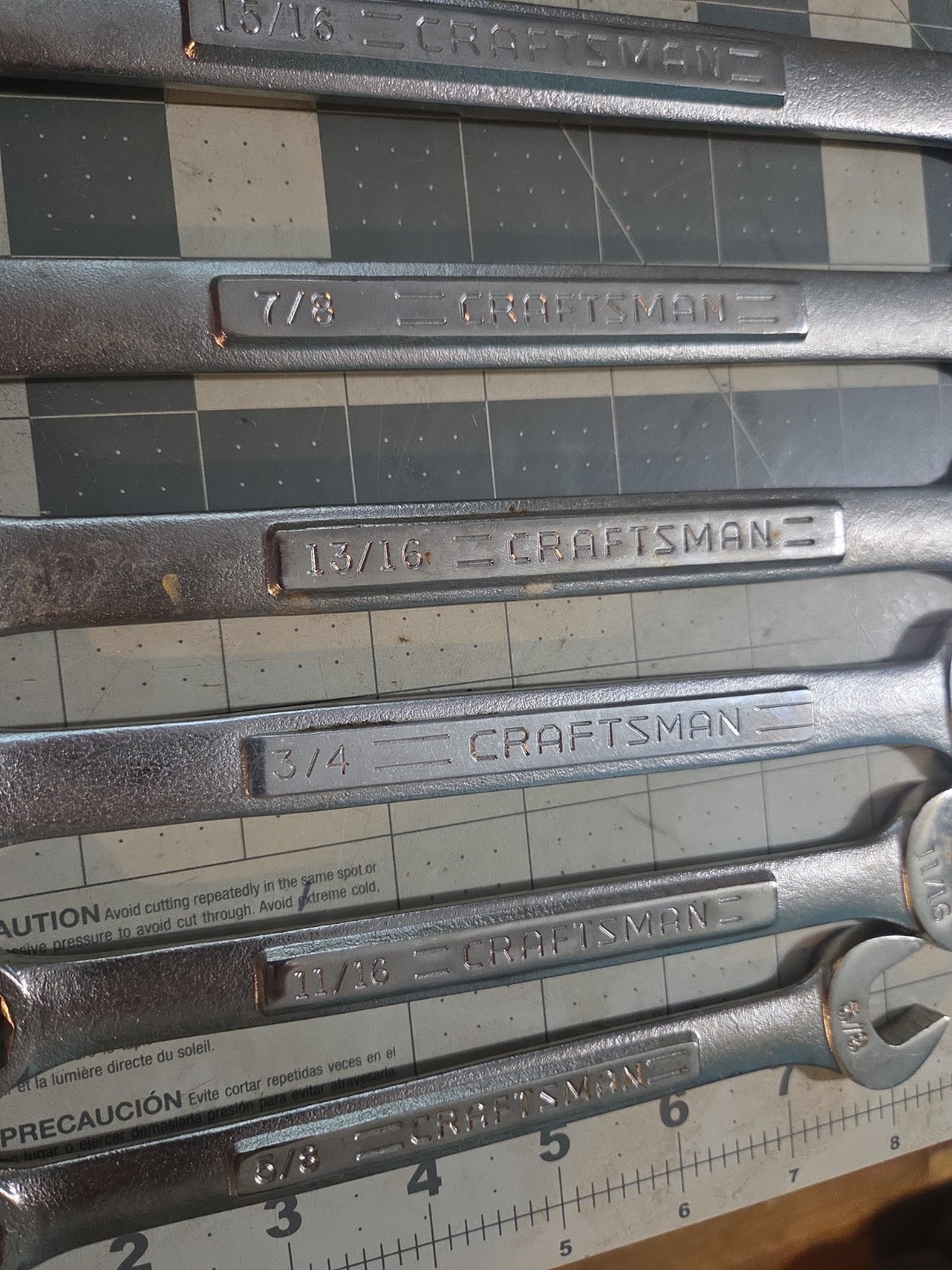 10 Pc Craftsman VV & VA Series 12-Point Combination Wrench Set 5/8″ To 1 1/4″
