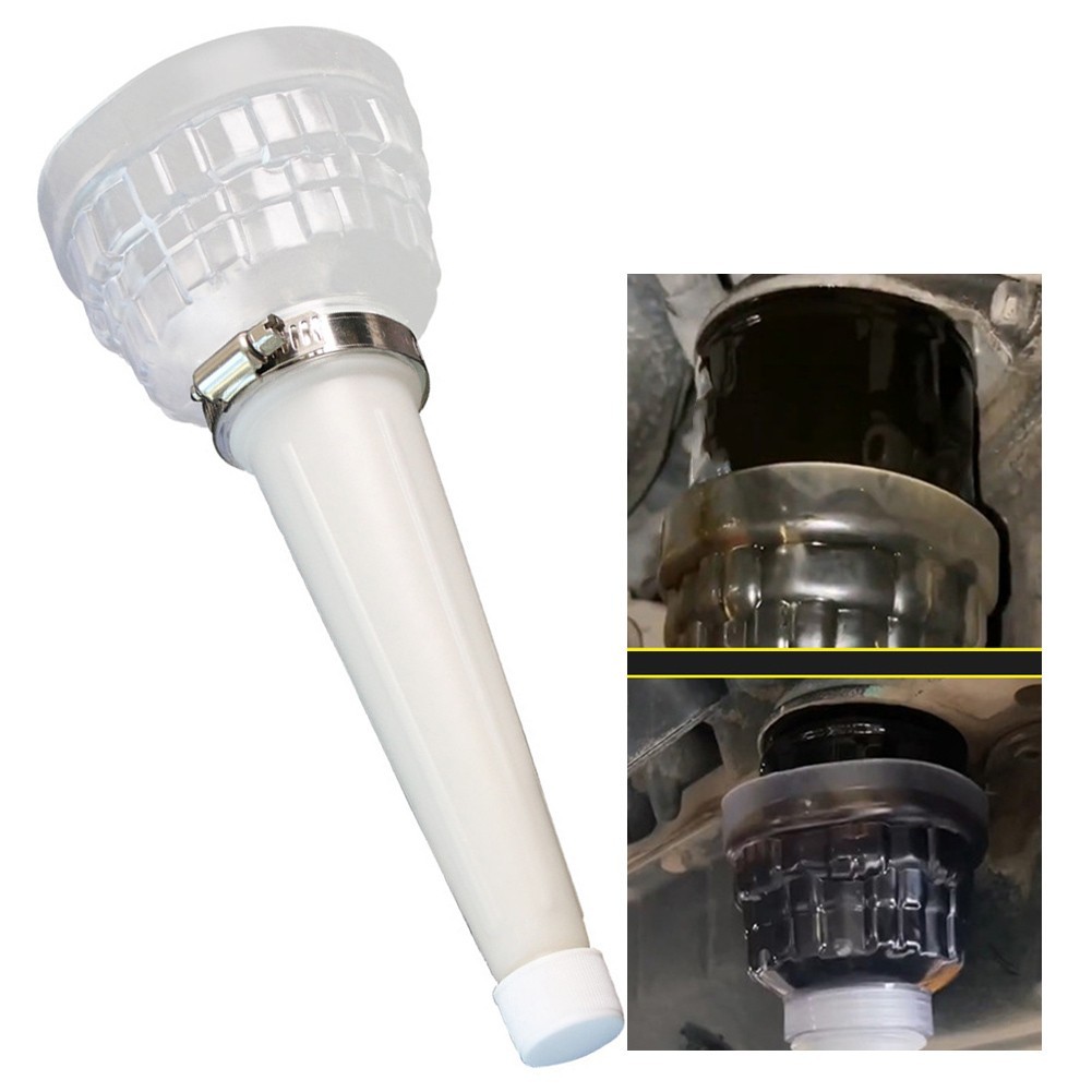Vehicle Wrench Filter Removal Tool gentle Rubber Oiling Funnel Oil White