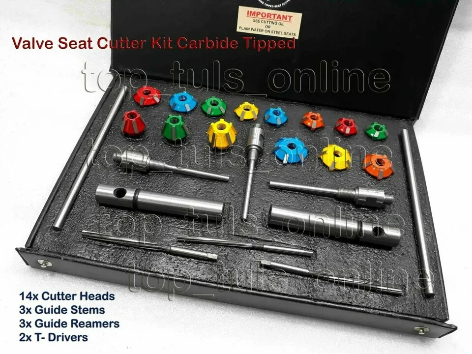 MODERN MOTORCYCLES,ATV,GENERATORS, HEADS VALVE SEAT CUTTER SET CARBIDE TIPPED