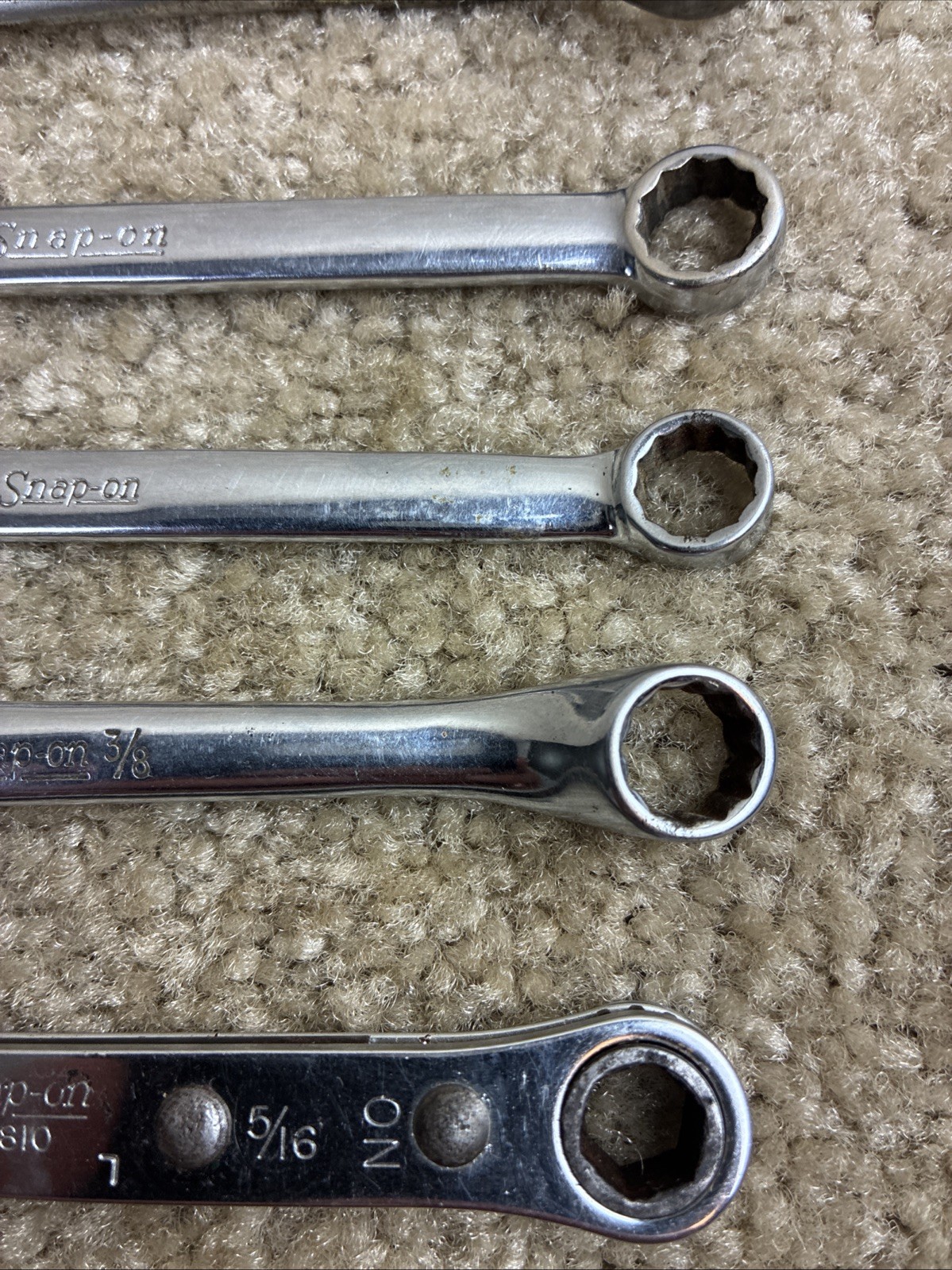 Snap-on 5pc.Small Wrench Set SAE Box & Combo Wrenches Vintage