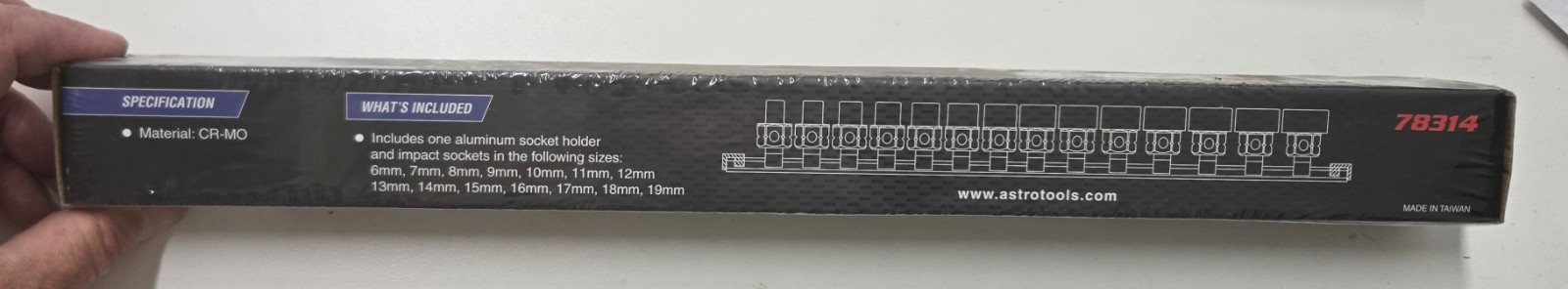 Astro Tools 78319 19pc 3/8in Nano Impact Socket Set 6-24mm No Skip