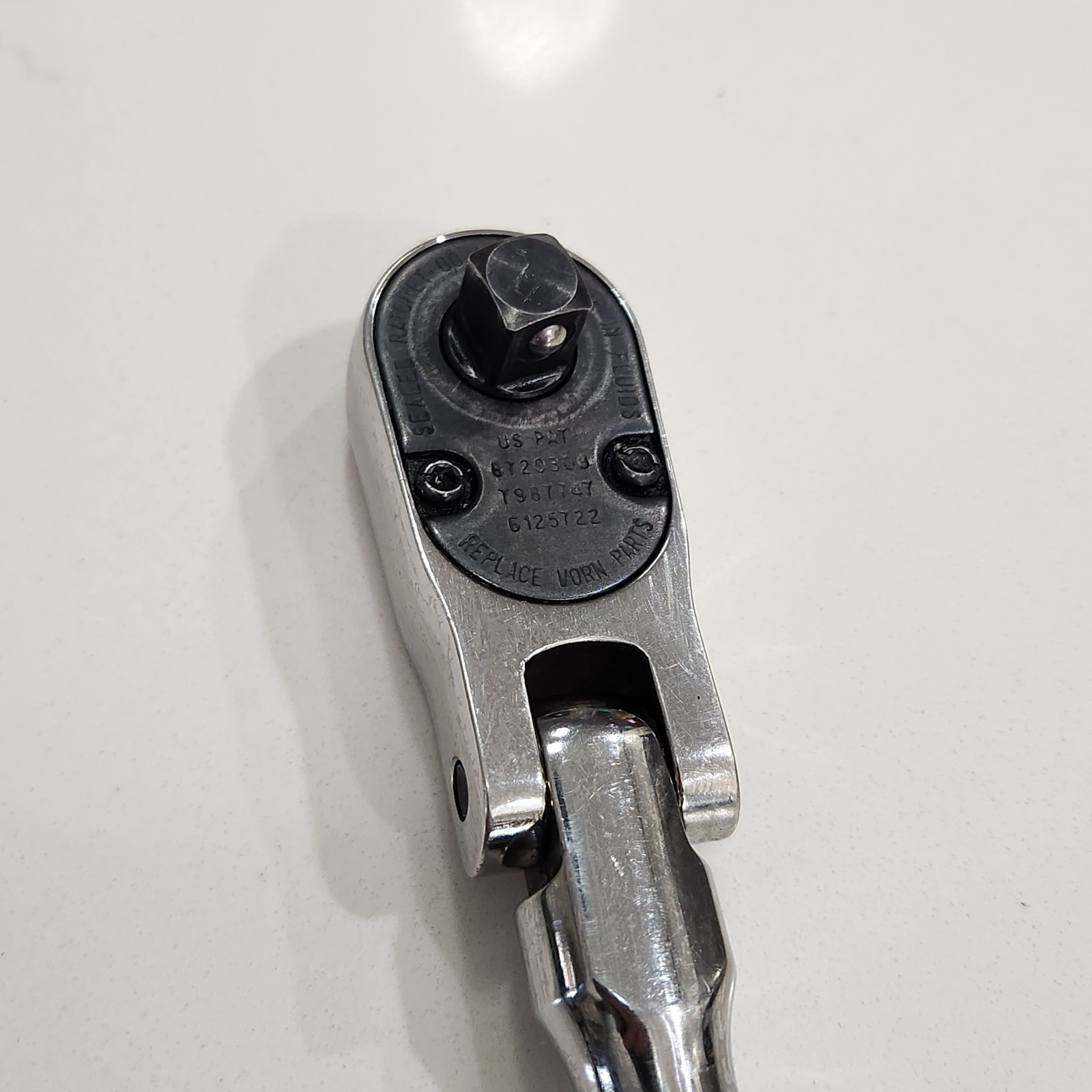 Snap-on Tools FLLF80 3/8″ Drive Dual 80 Extra-Long Handle Flex-Head Ratchet NICE