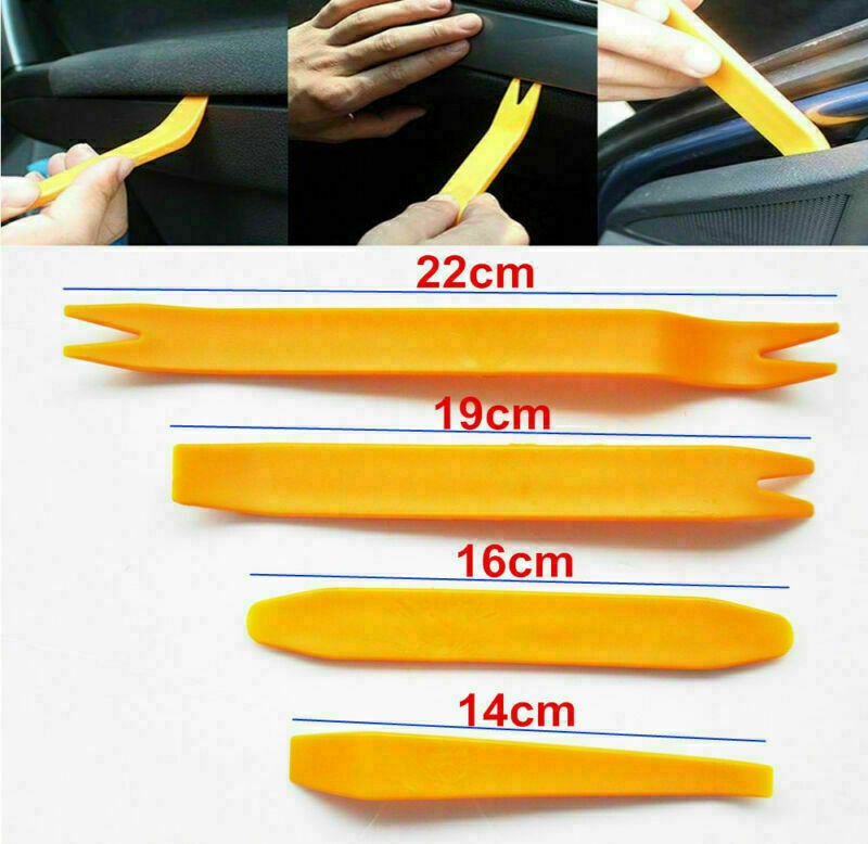 Set of 4 Car Trim Removal Tool Hand Tools Pry Bar Panel Door Interior Clip Kits