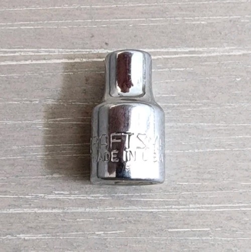 Craftsman USA 3/16″ Socket 6 Point 1/4″ Drive (No Stamped Catalog Number)