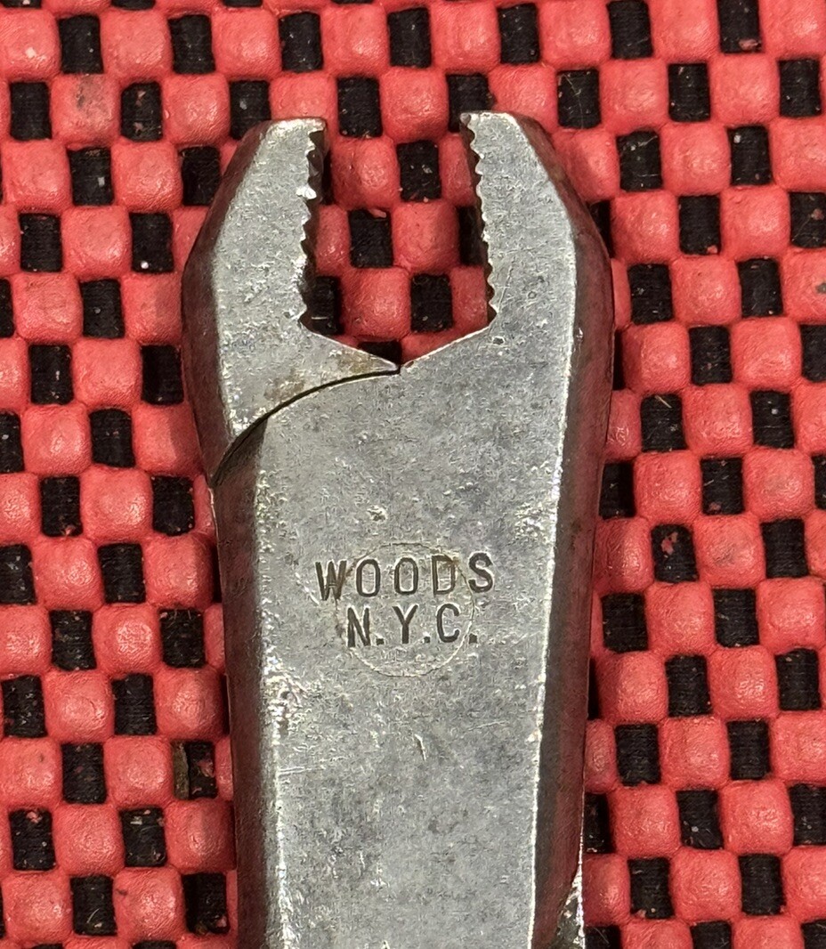 Vintage WOODS N.Y.C. Tools Battery Terminal Pliers Made in USA Rare M7