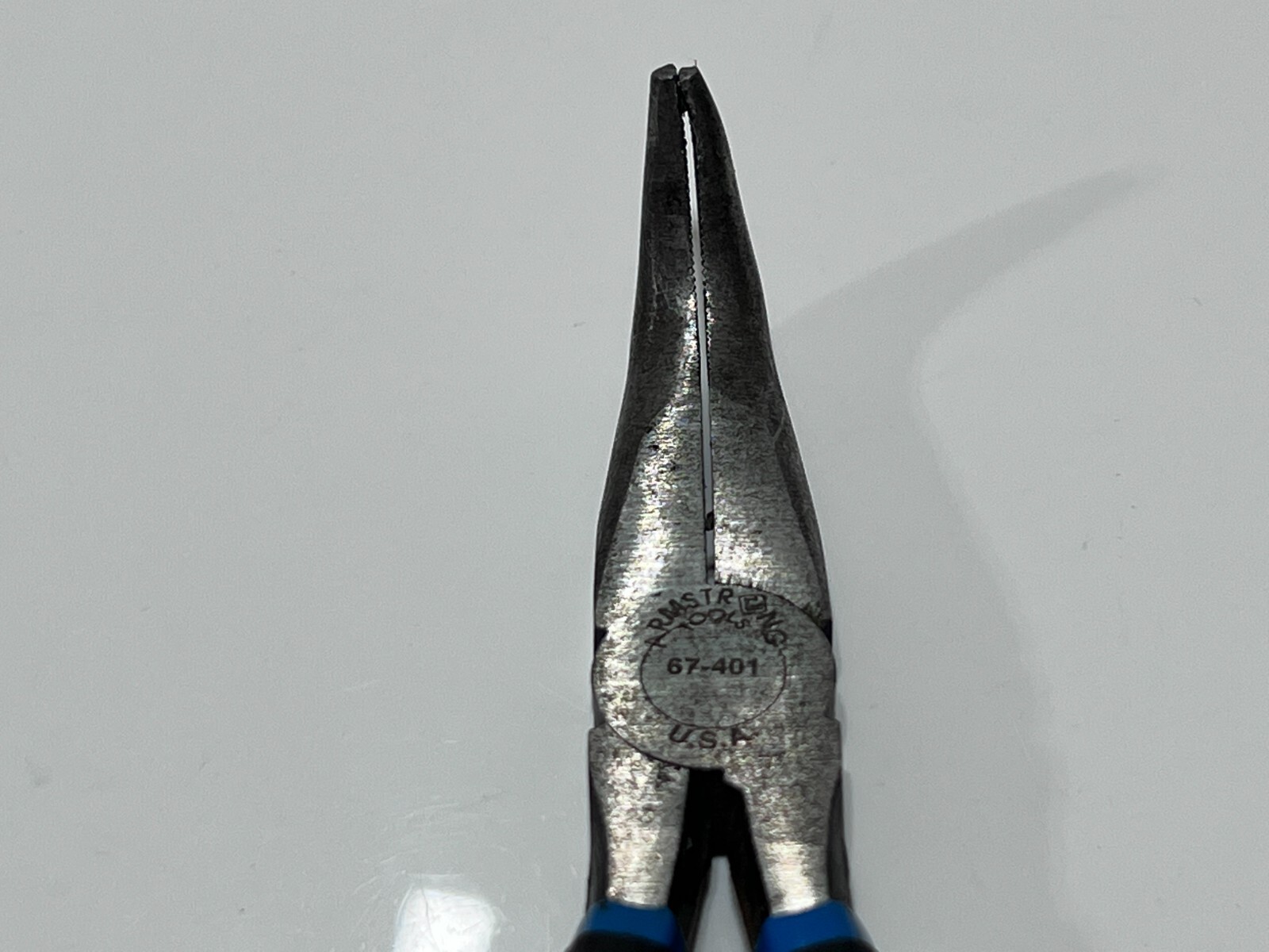 Armstrong Tools USA Made 67-401 Bent Nose Needle Nose Pliers – Black/Blue Grip