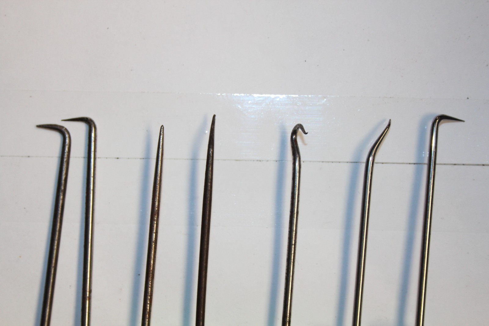Snap-on Instinct® Miniature Pick, Hook & Awl Set 7 Piece Green Handle Set USA