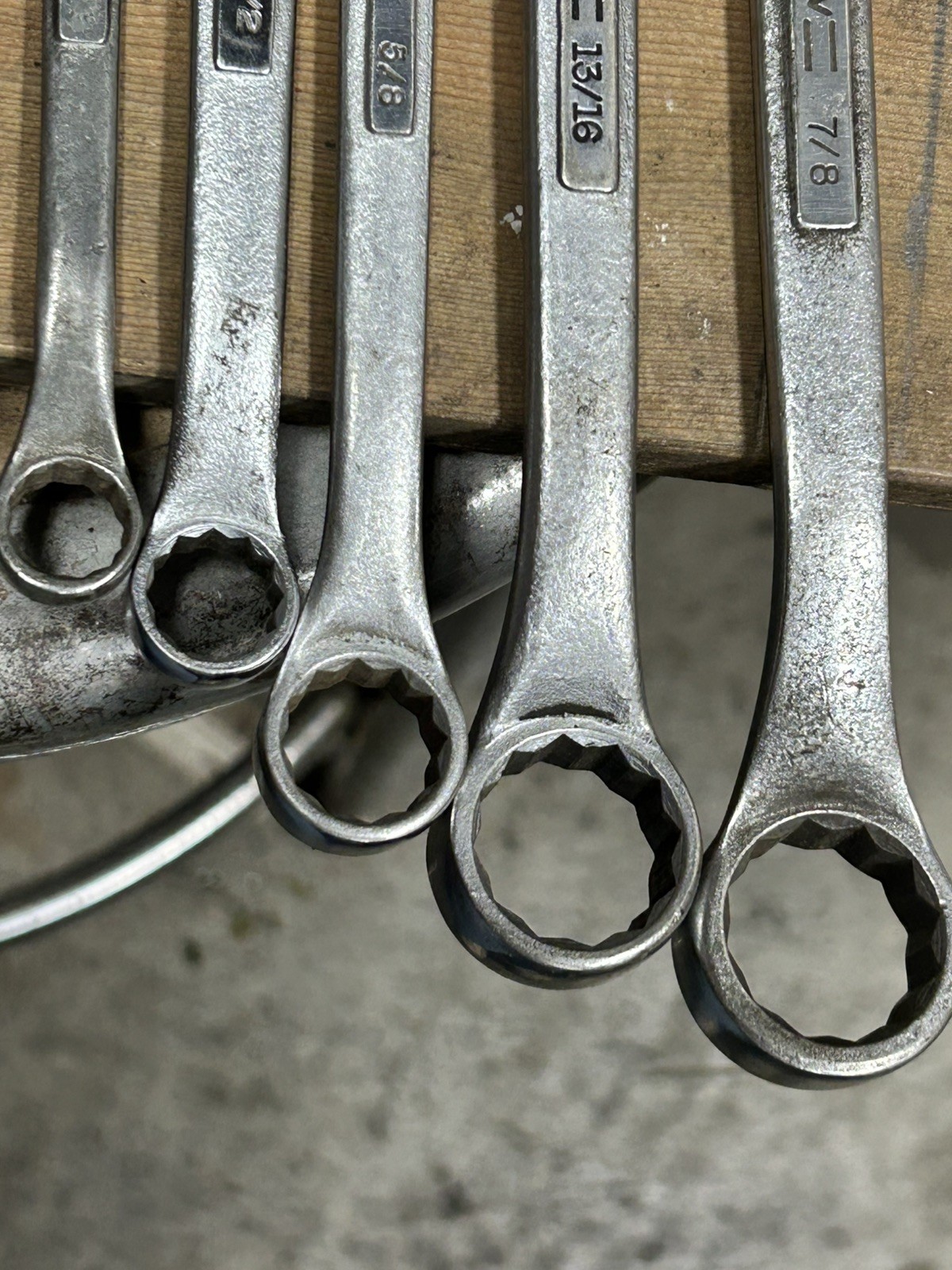 NICE! 5 Vintage Craftsman =V= Series Offset Double Box End Wrenches 12 Point