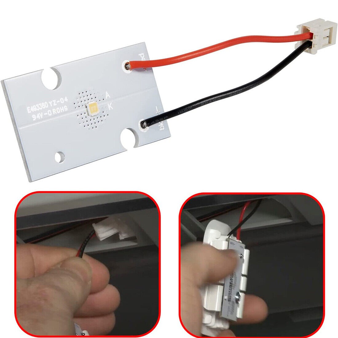 1PK W10843353 Fridge LED Light Board Module for KitchenAid Maytag, Jenn-Air