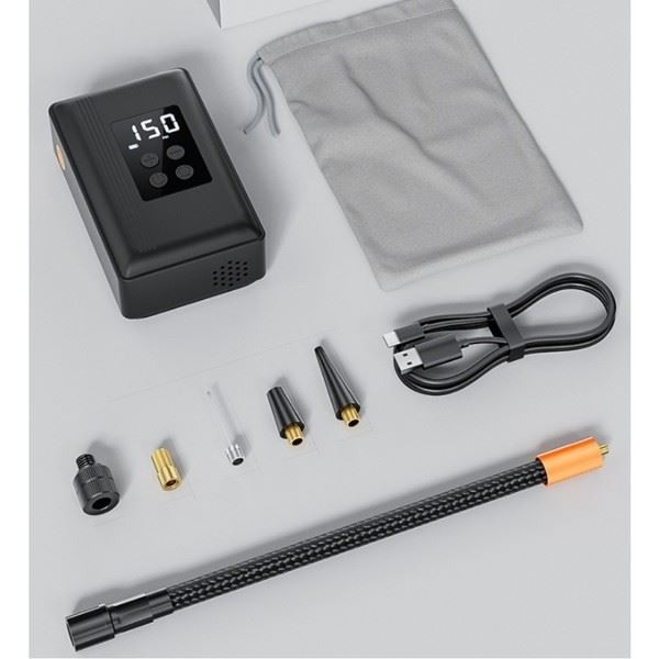 Cycling Trips Electric Bike Pump Lightweight Portable Real-time Pressure Readout