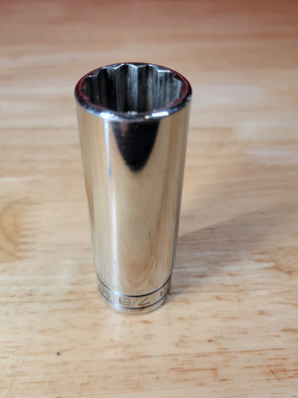 Snap-on Tools S281 7/8″ SAE 1/2″ Drive 12-Point Deep Chrome Socket