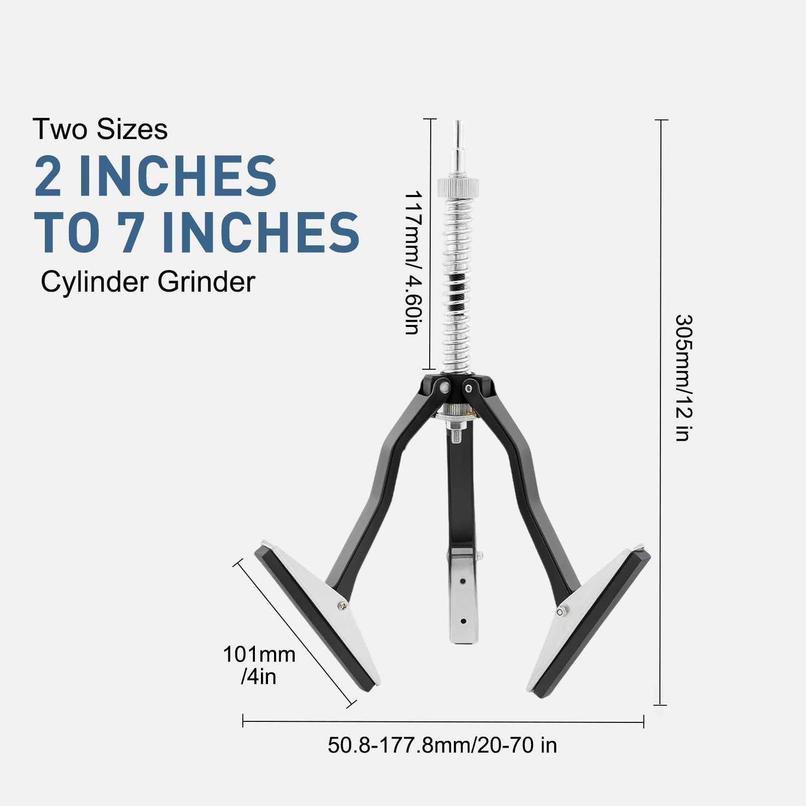 2″-7″ Adjustable Cylinder Hone Tool 4in Stones 220 Grit Engine Bore Honing Cars