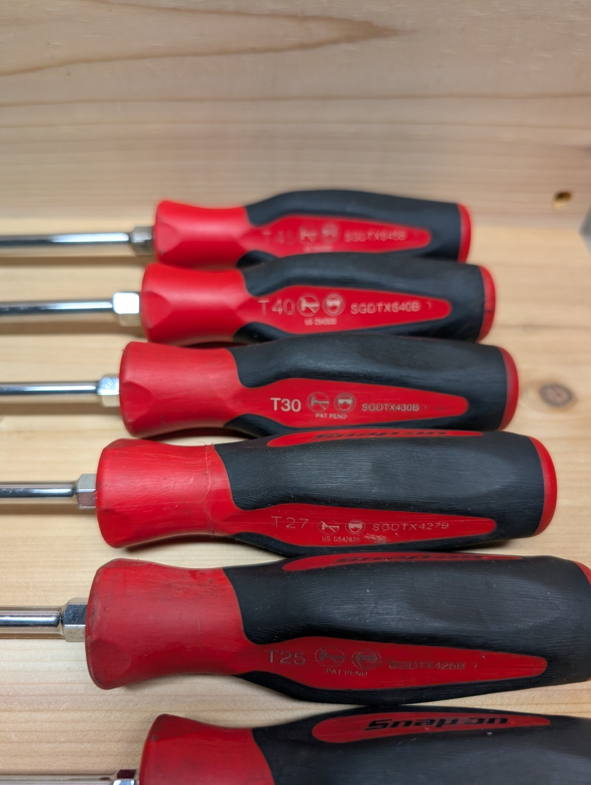 Snap-On SGDTX90BR 9pc. TORX Instinct Soft Grip Screwdriver Set – Cleaned