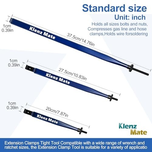 Offset Extension Wrench Set with 3 Lengths, Vise Grip, 1/2″, 1/4″, 3/8″ Adapters