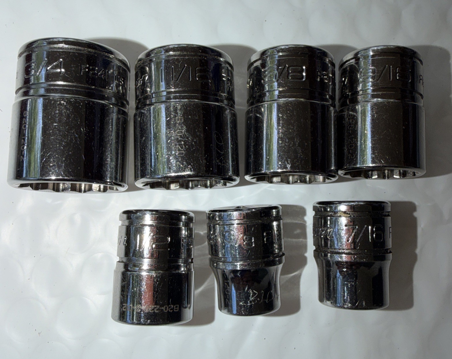 SNAP-ON TOOLS 12 pc 3/8″ Drive 12-Pt SAE Shallow/ Deep Combination Socket Set