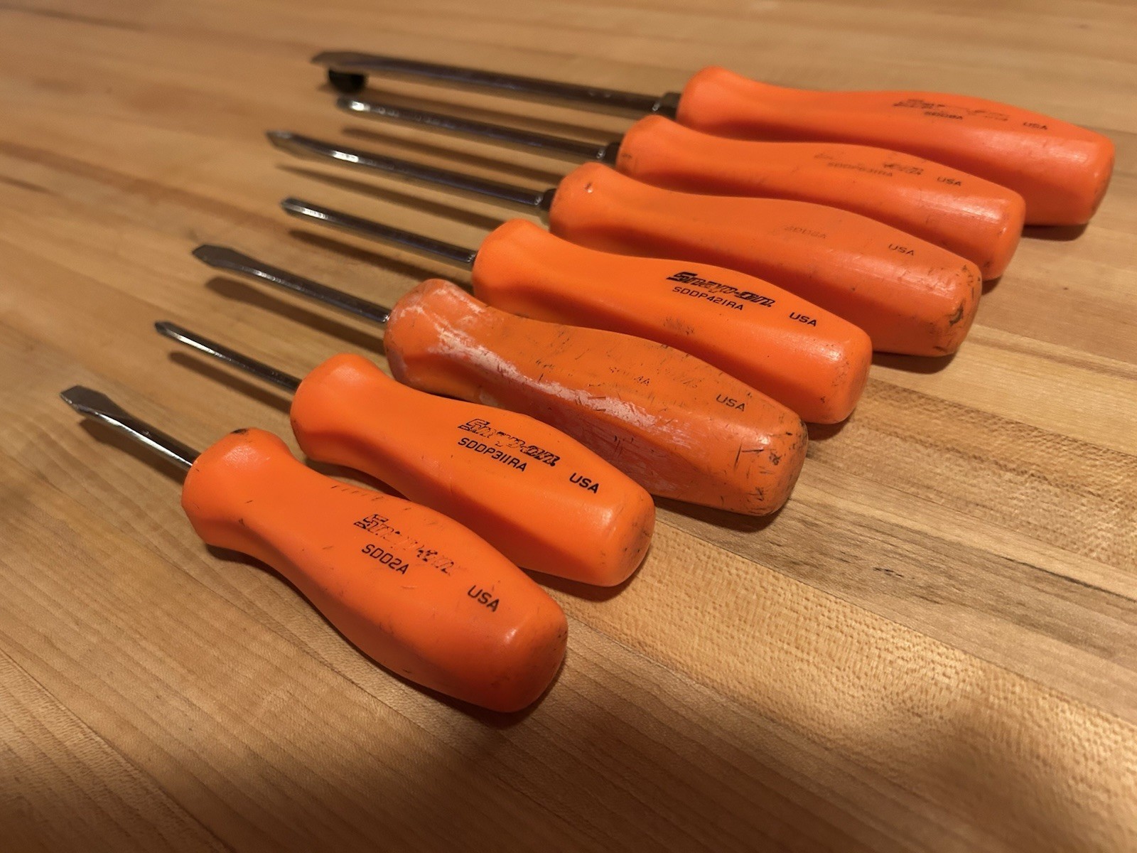 Snap-on Tools | 7pc Orange Hard Grip Combination Screwdriver Set SDDX70AO
