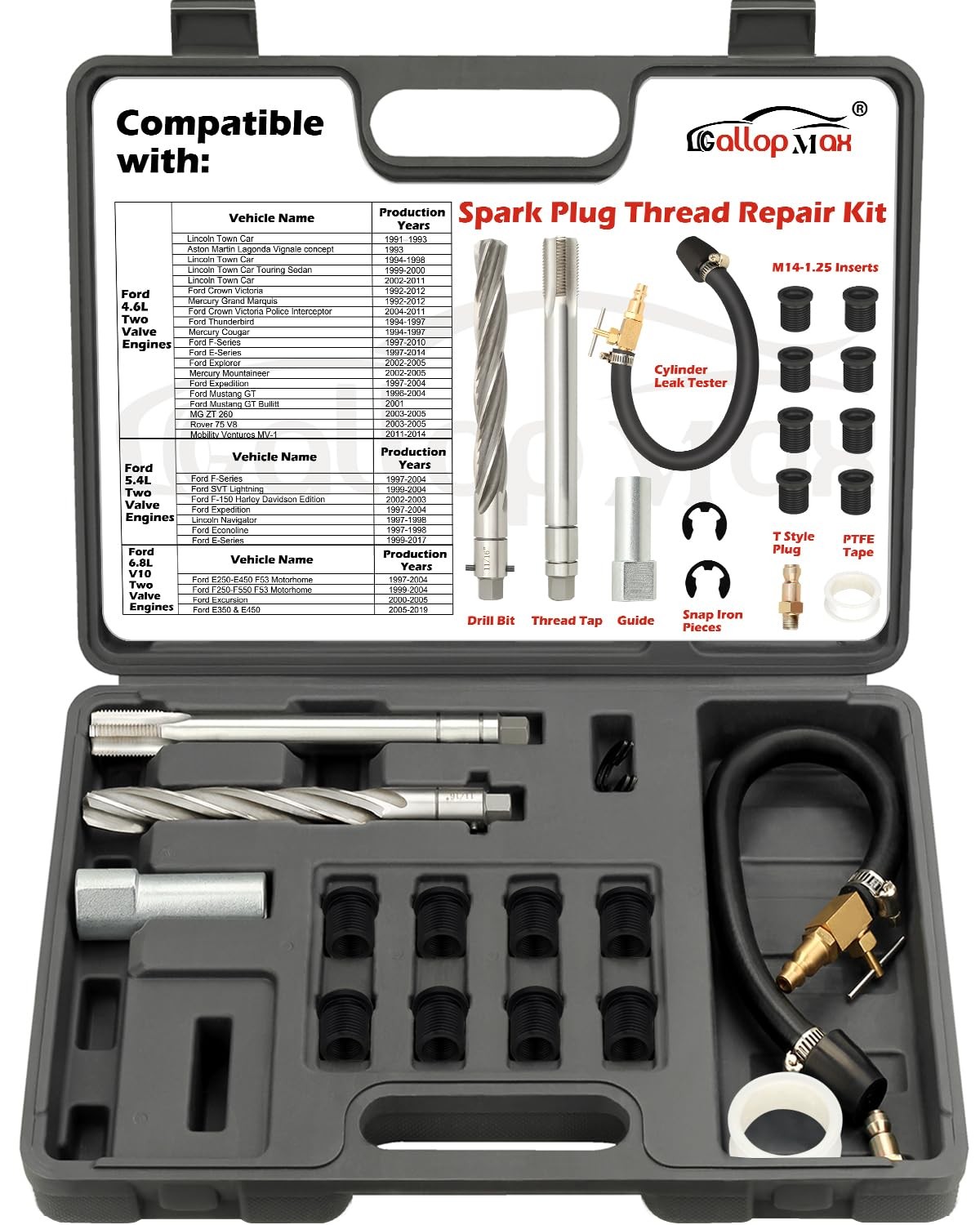 38900 Two Valve Triton Tool Kit Foolproof Repair System Spark Plug Thread Rep…