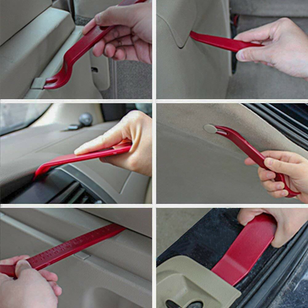 Set 5 Door Pry Panel Car Trim Removal Tools Clip Plastic Fastener Remover Trucks