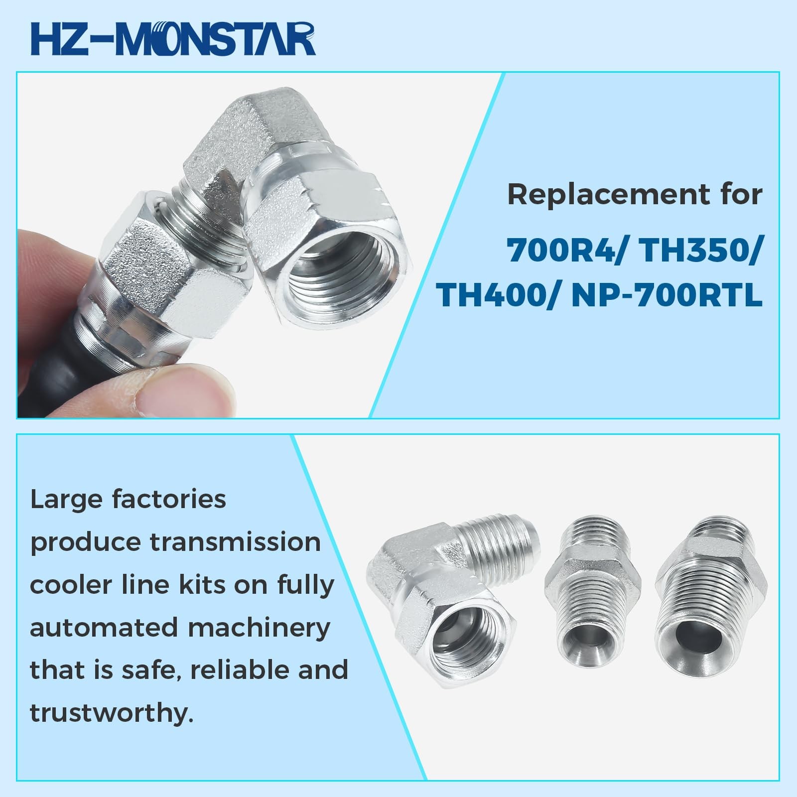 HZ-MONSTAR 6AN 52″ Transmission Fluid Oil Cooler 52 inches x 0.375