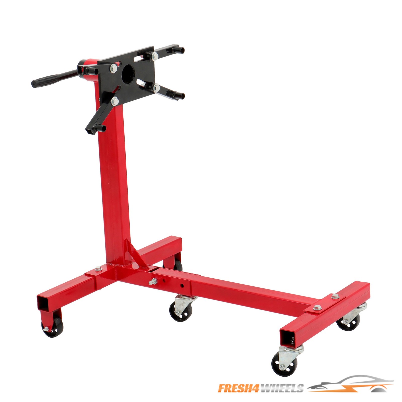 Rotating Engine Stand 1500lbs Folding Motor Hoist Dolly w/360° Adjustable Head