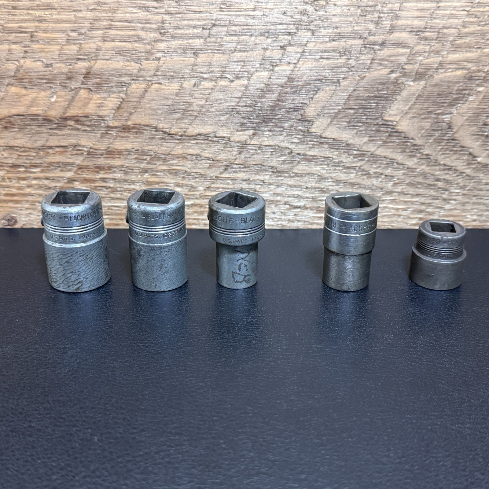 Vintage BLACKHAWK 40124 40122 40116 40118 1/2 Drive 12PT Socket 3/8 DR 30020 USA
