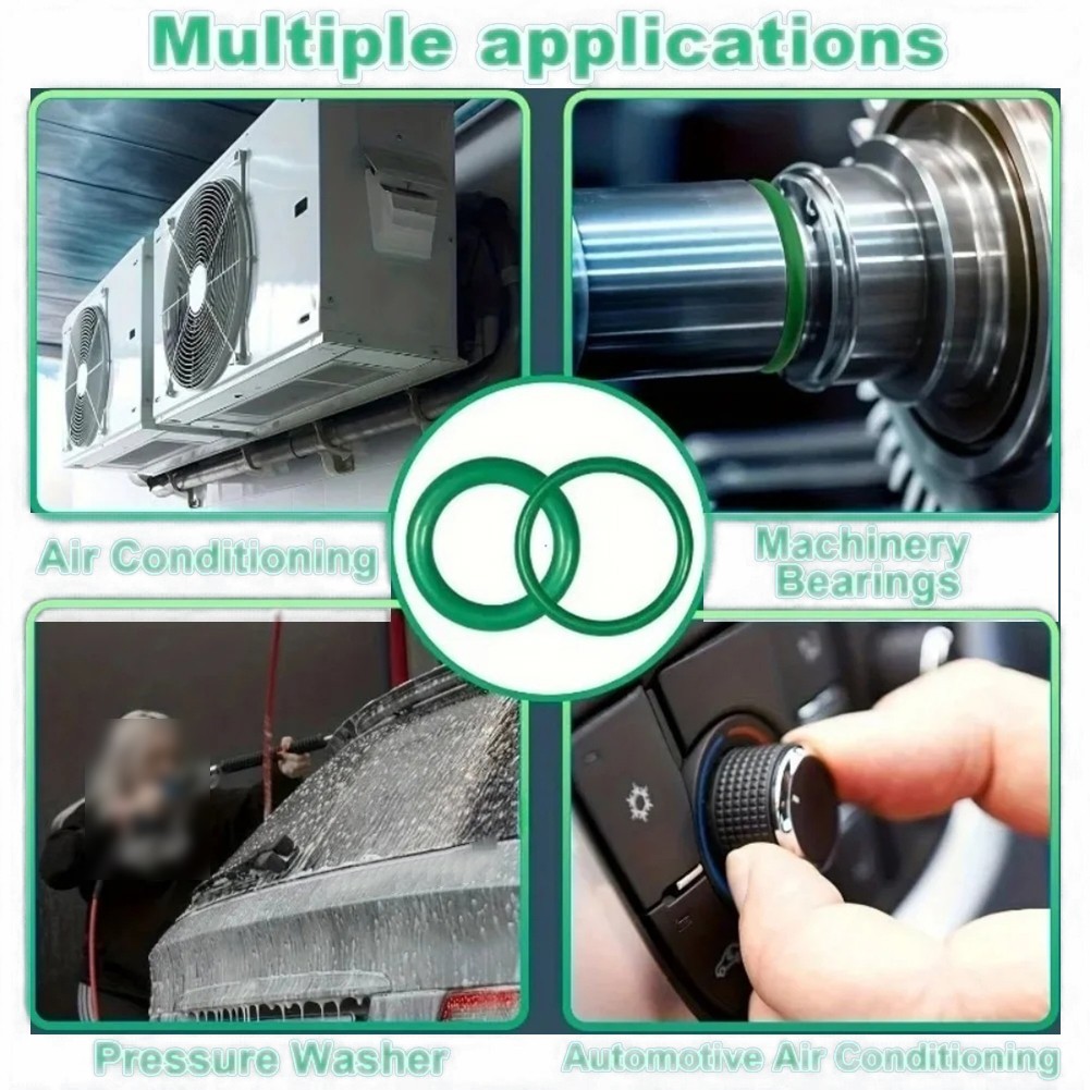 For Green Nitrile O Ring Kit 495 Pieces for HVAC System Maintenance and Repair