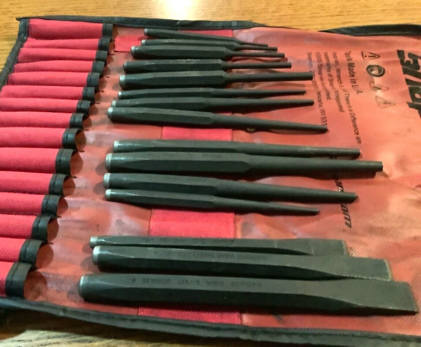 New Snap-on PPC715BK 15-piece Punch and Chisel Set in Bag Sealed