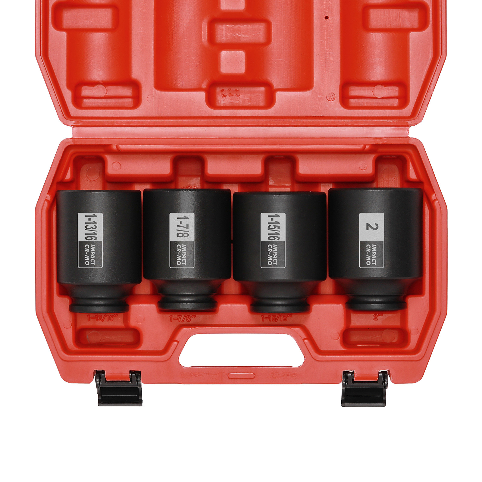 4 Pcs 1/2″ Dr. Deep Impact Socket Set 1-13/16″ 1-7/8″ 1-15/16″ 2″ CR-MO 6-Point