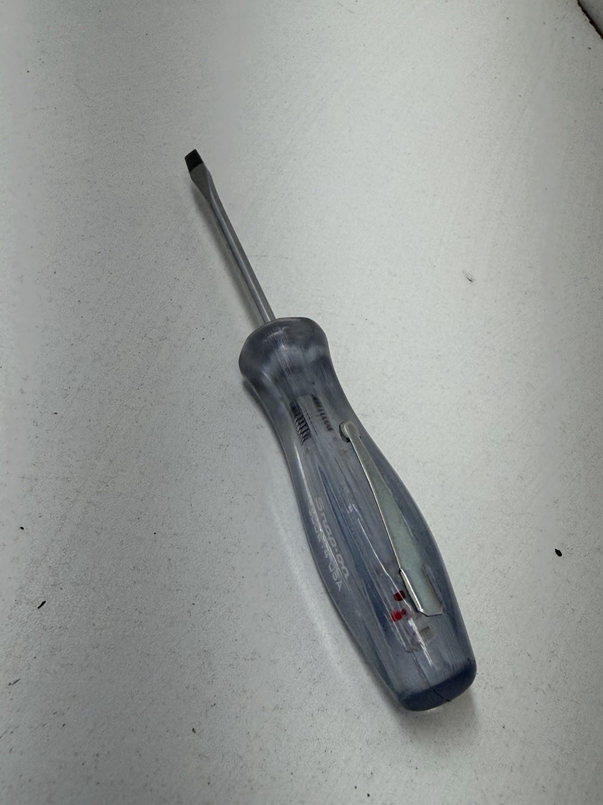 🔥Snap-on Tools USA NEW Flat Tip .025″ Clear Pocket Spark Tester w/Clip SDD214