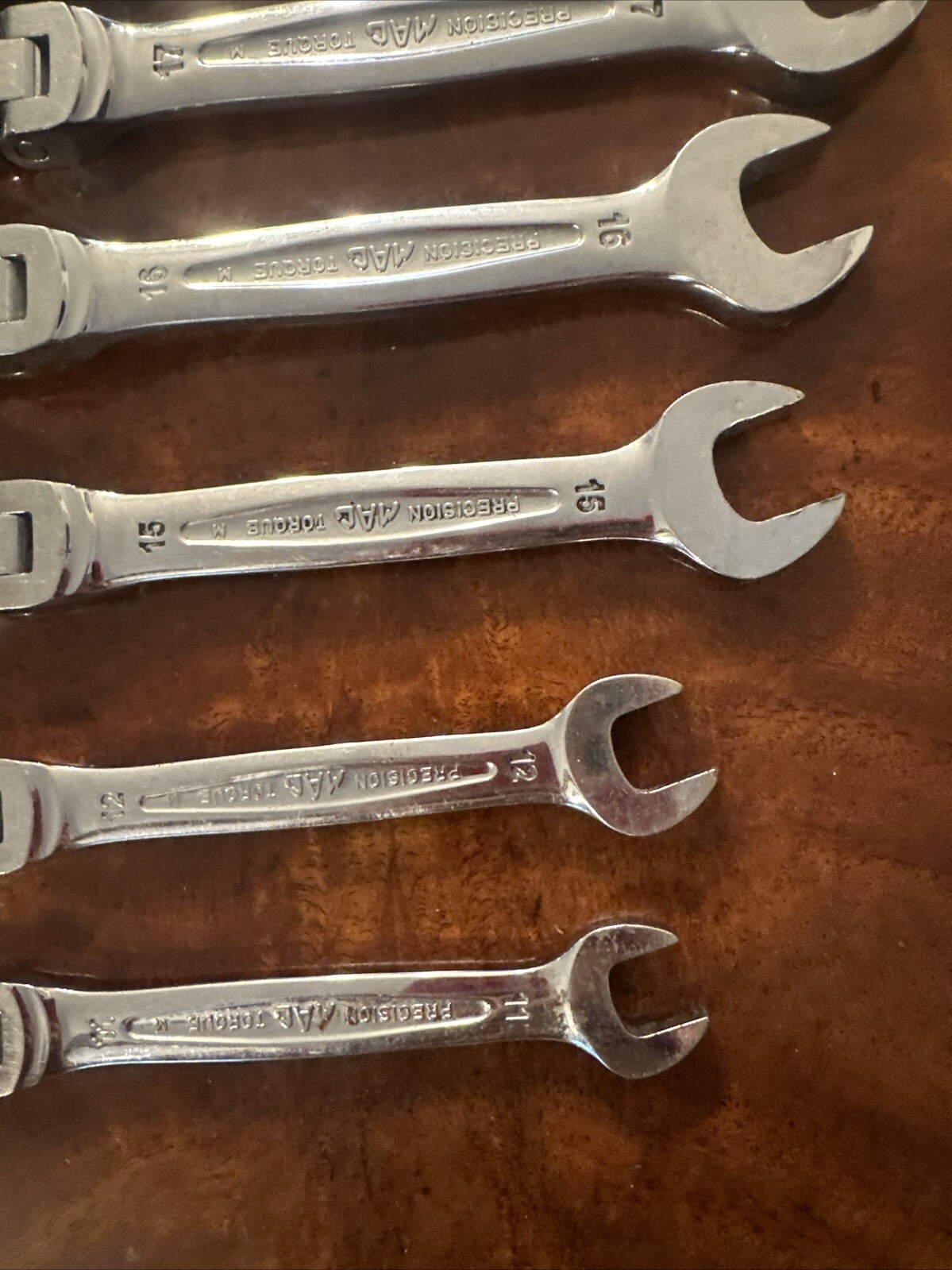 Mac Ratcheting Metric Wrenches MM407 6 Pieces 11 12 15 16 17 18