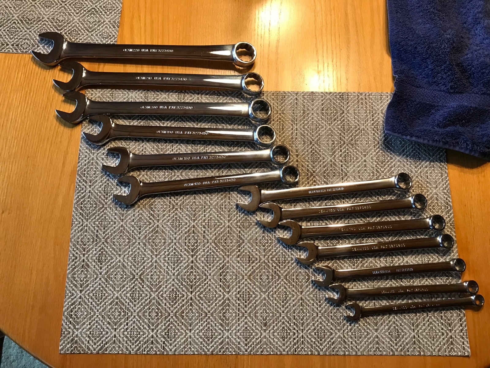 Snap-on OEXM713 – 13 Piece Metric Standard Handle 12Pt Combination Wrench Nice !
