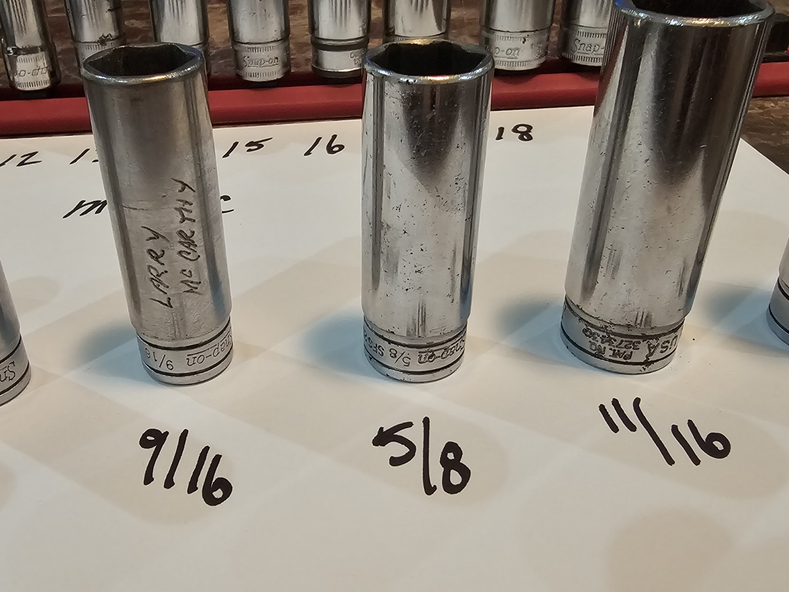 16 Snap On SFSM 3/8 Drive Deep Well Metric SAE Sockets 8 10 12-19 ** 3/8″ – 3/4″