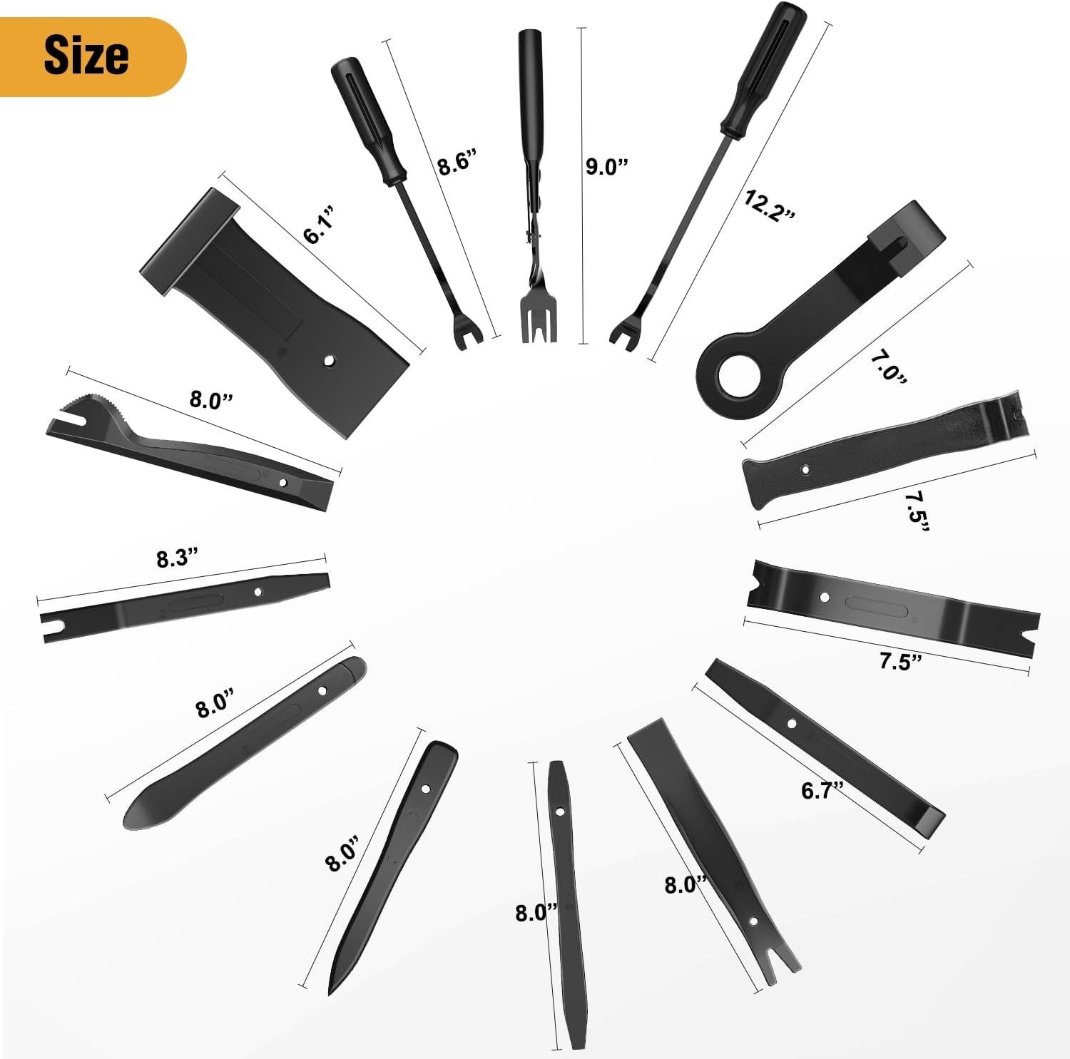 Trim Removal Tools 238 Pcs with Multiple Sizes for Car Panel and Trim Removal