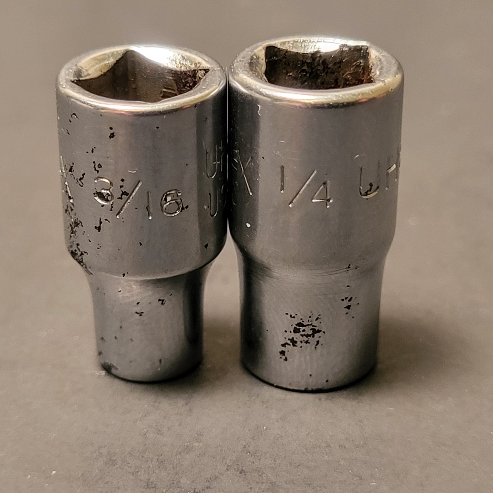 Par-X by Snap On 2 piece sockets 1/4” drive 6 point 1/4” & 3/16 made in USA