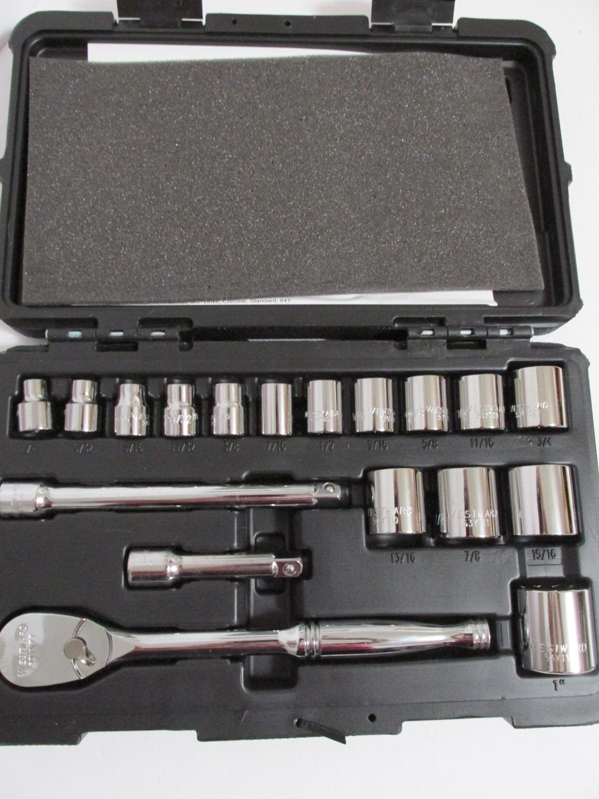 Mechanic Technician Tools Socket Set SAE Chrome Standard 3/8″ Westward 53PN35