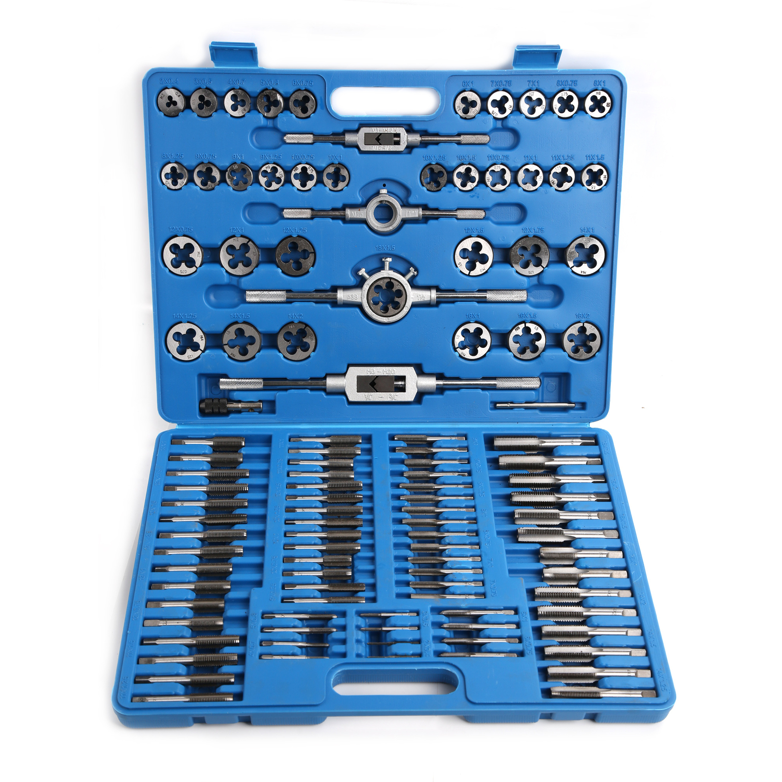 Metric 110pc Combination Tap and Die Screw Extractor Remove Set Alloy Steel Set