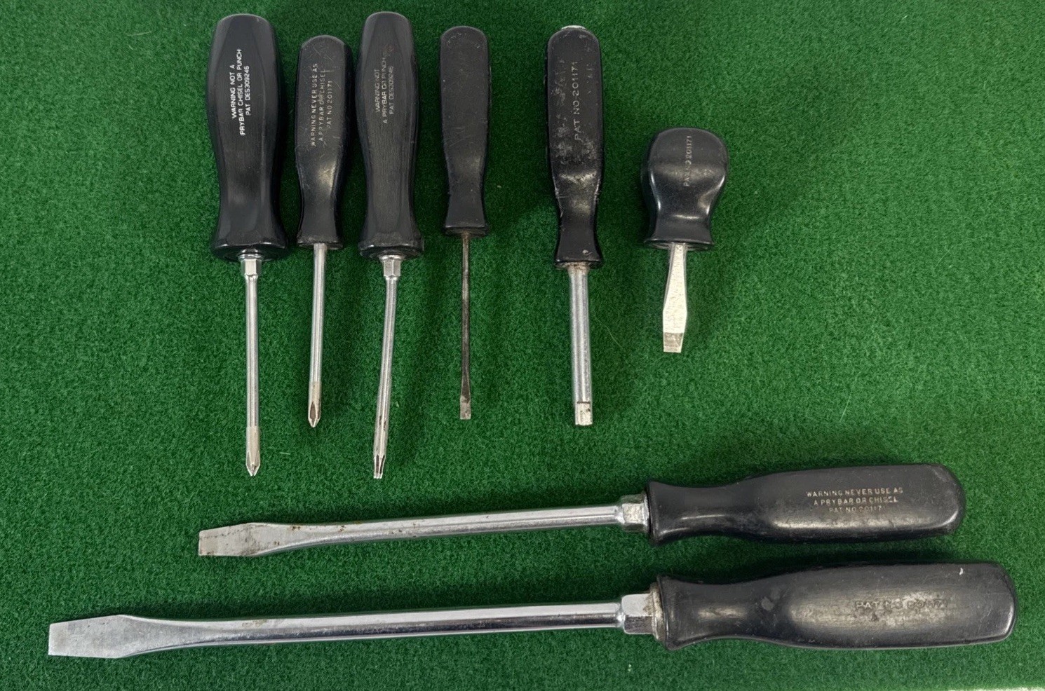 Snap-on USA Screwdriver Pick Lot 8 Pc SSD8 SSD6 SDDP31 TM4CS SSD1 SSD234