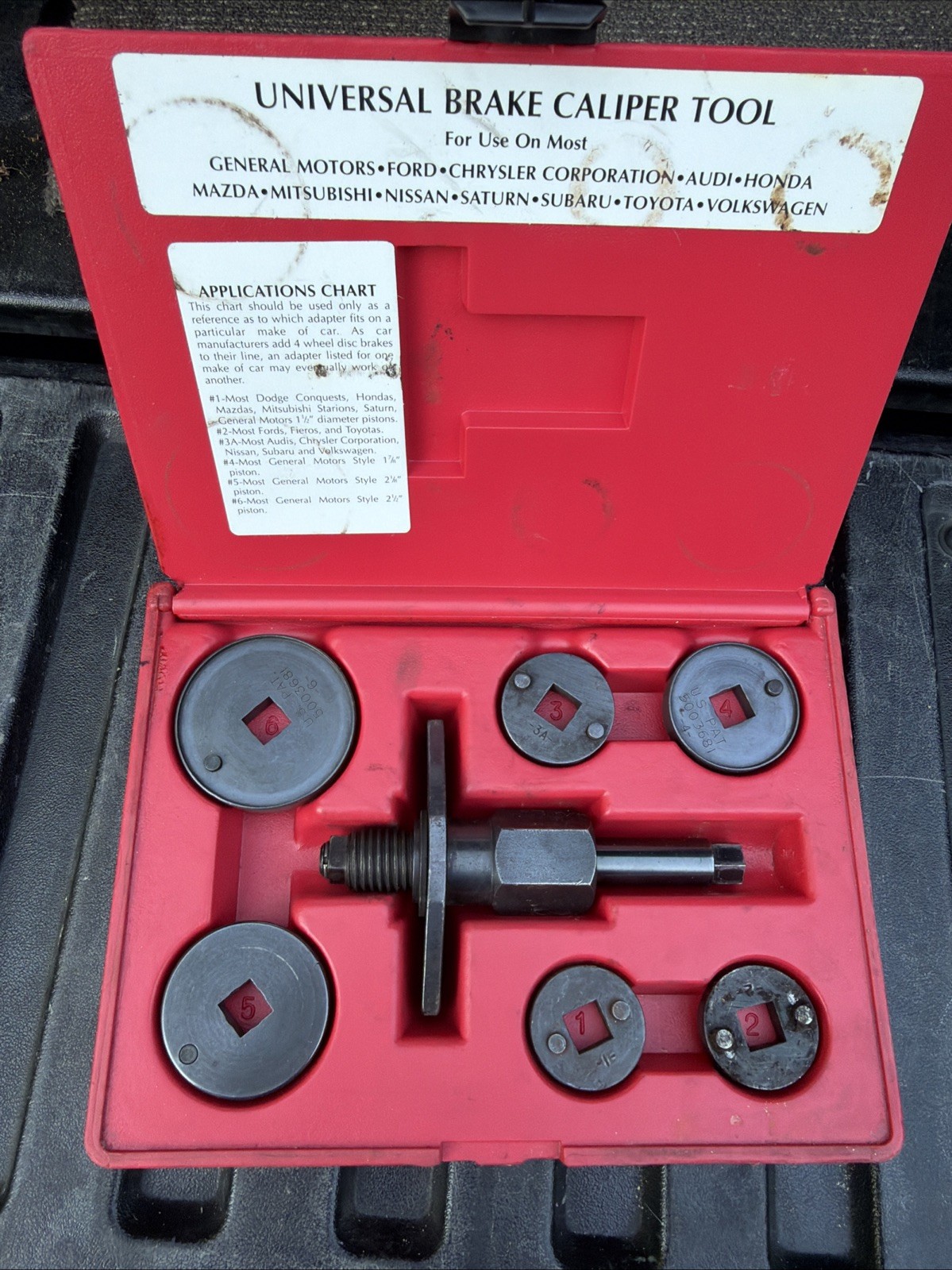Blue Point 7 Pc Universal Brake Caliper Service Tool Set YA8610A W/ Case