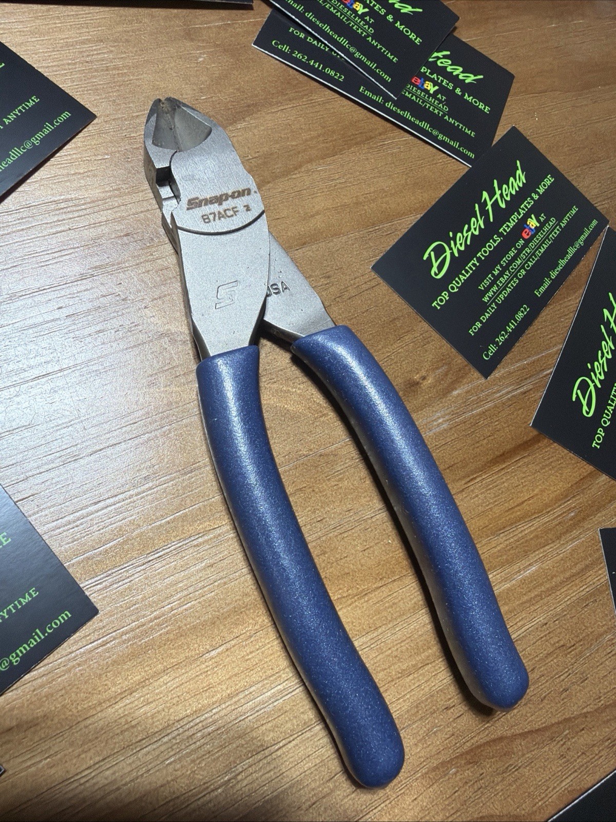 *NEW* Snap On 87ACF POWER BLUE 7″ VectorEdge Diagonal Cutter