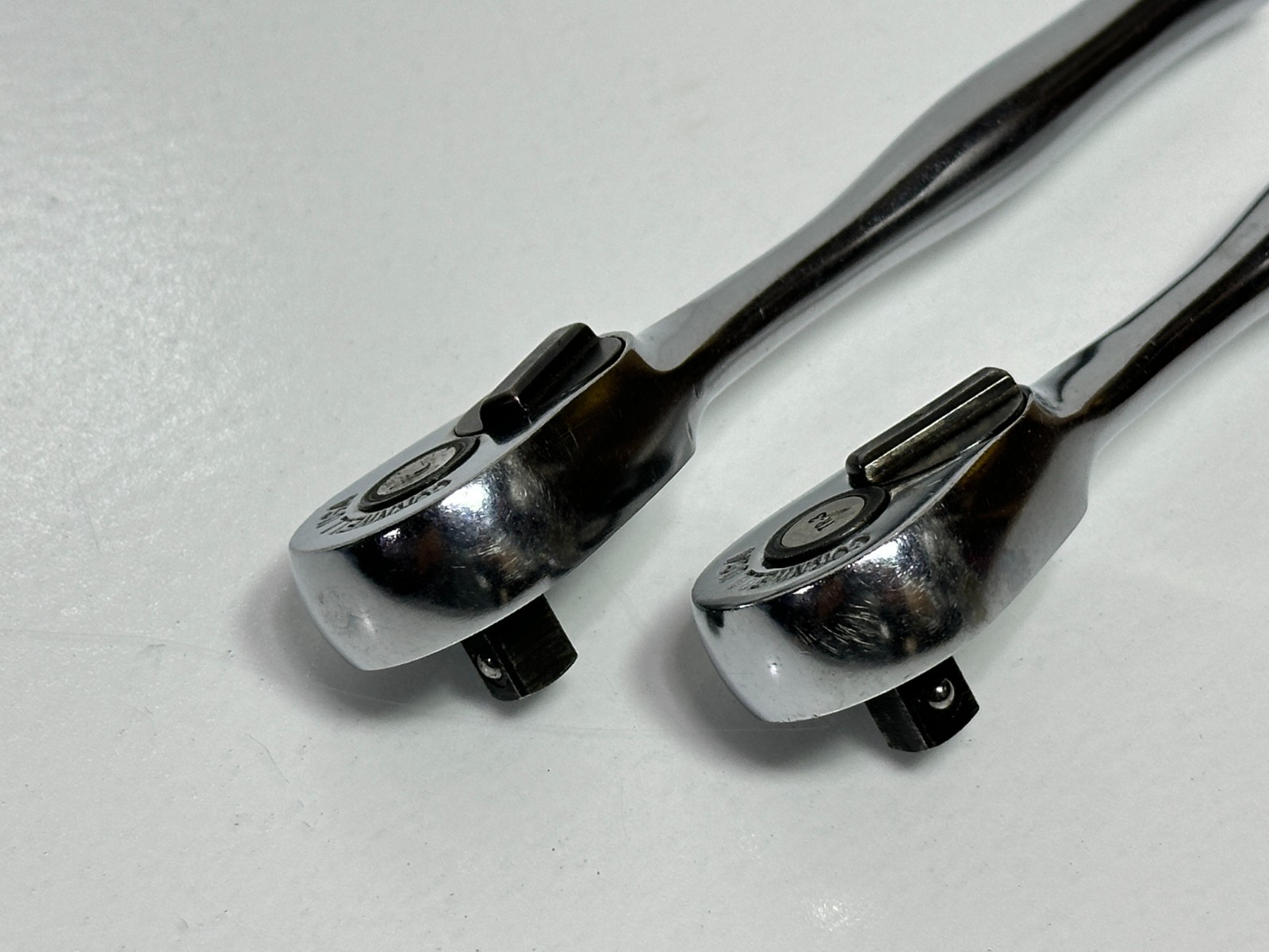 Cornwell Tools USA 2pc TR3 1/4″ Drive Chrome Handle Ratchet Pair Set Lot