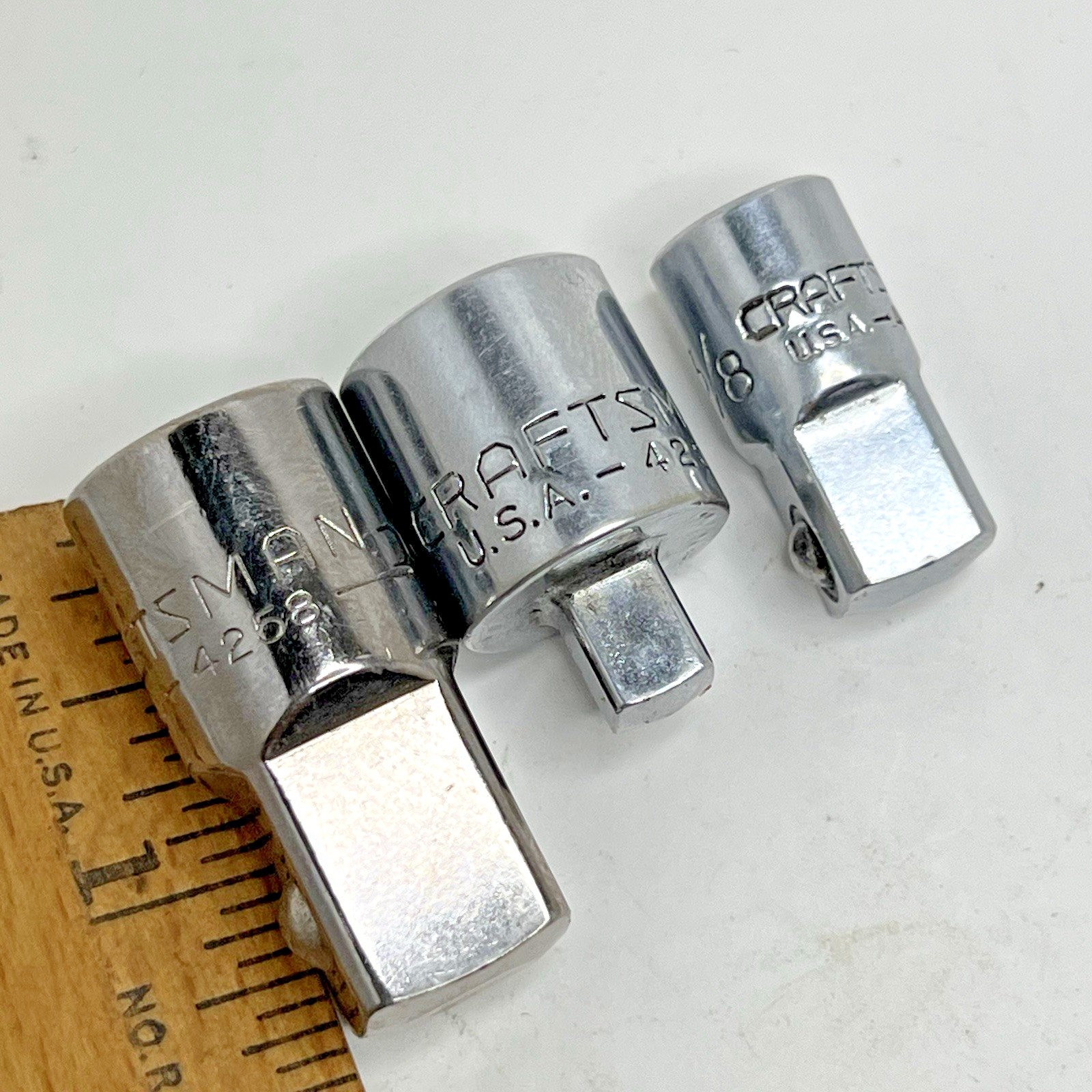 3-Craftsman (3/8 F-1/2 M) -(1/4 F -3/8 M) -(3/8 F -1/4 M) Converter Adapters USA