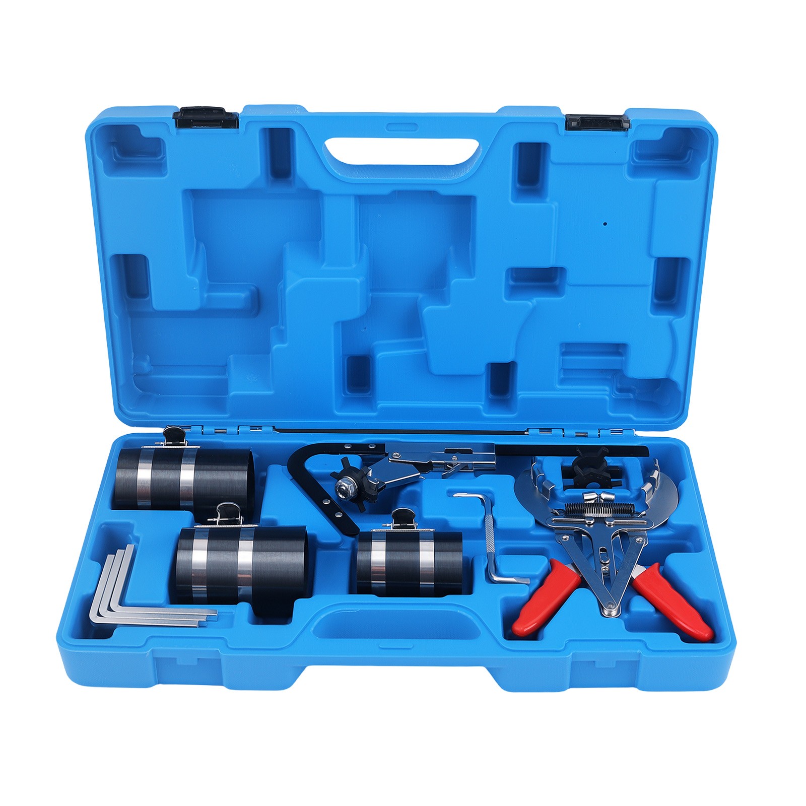11 Piece Piston Ring Compressor Pliers Steel Engine Tool 53-175mm Kit