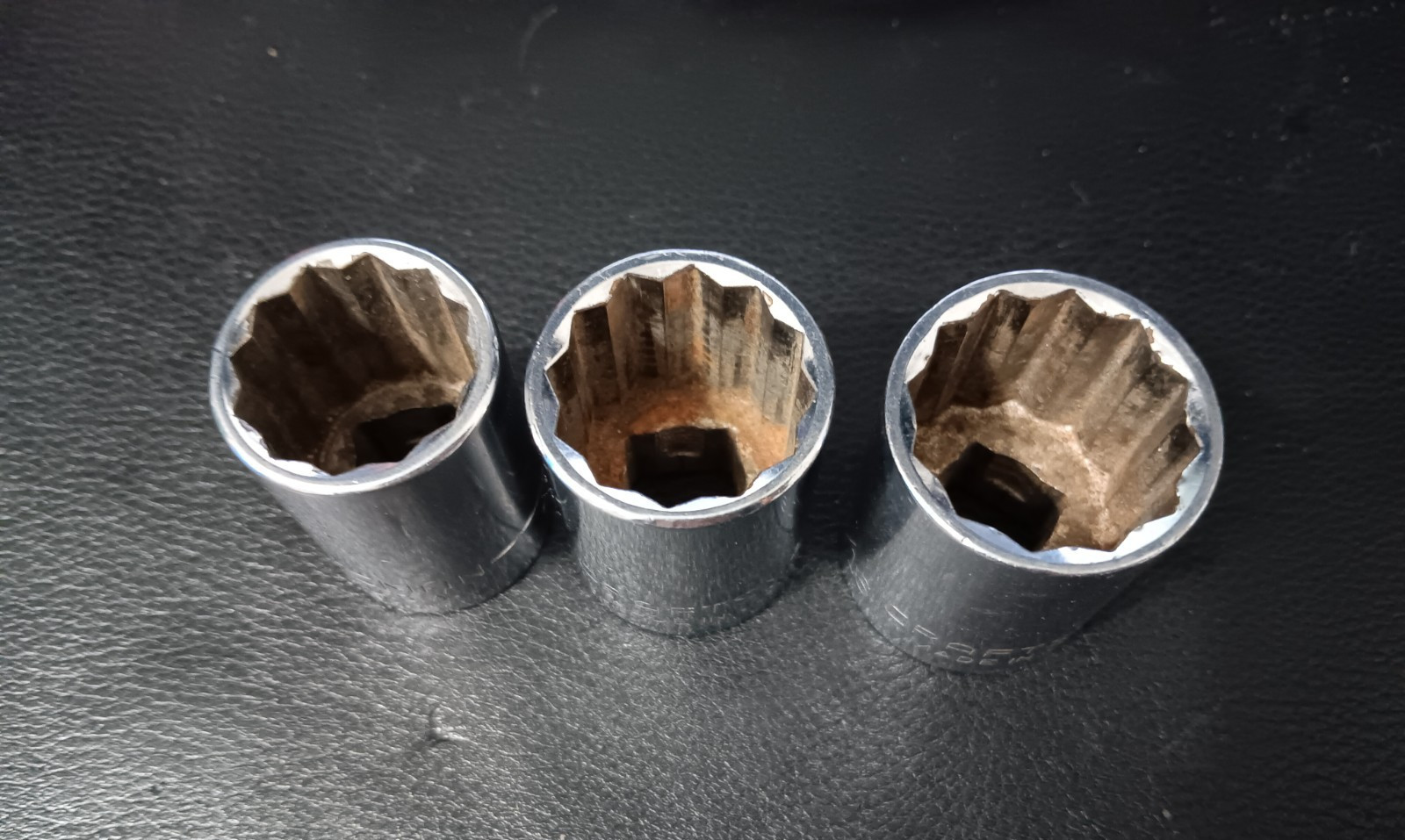 3 Craftsman Sockets 12 Point 1/2″ Drive -G- 15/16″ 47513 7/8″ 47512 13/16 47511