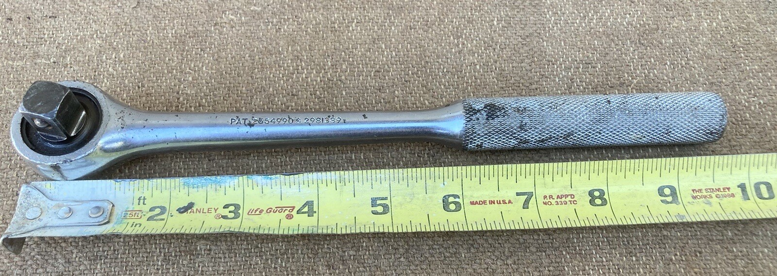 Husky Tools CS43 1/2″ Drive Ratchet Socket Wrench Vintage USA Made 10 Inch Long