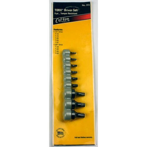 Torx Driver Set — 9 Pieces — Tamper Resistant